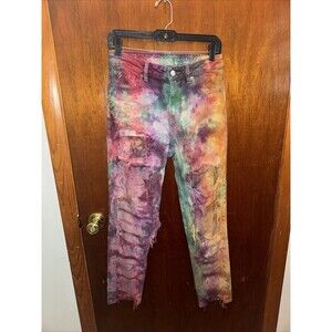 American Eagle Womens Tie Dyed Denim Mom Jeans Size 2